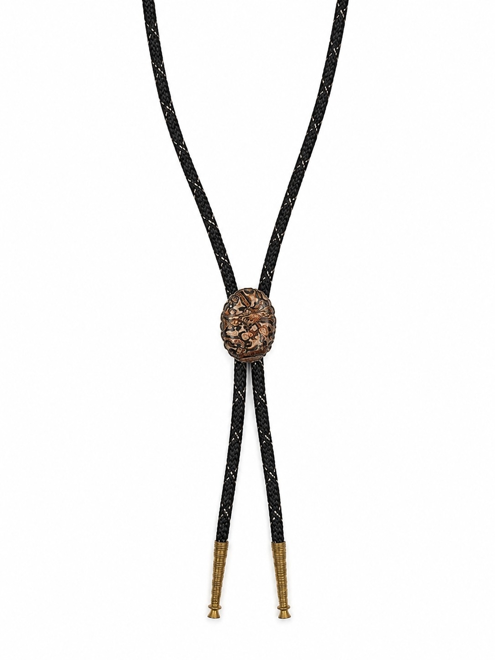 Leopard Jasper Vintage Western Bolo Tie